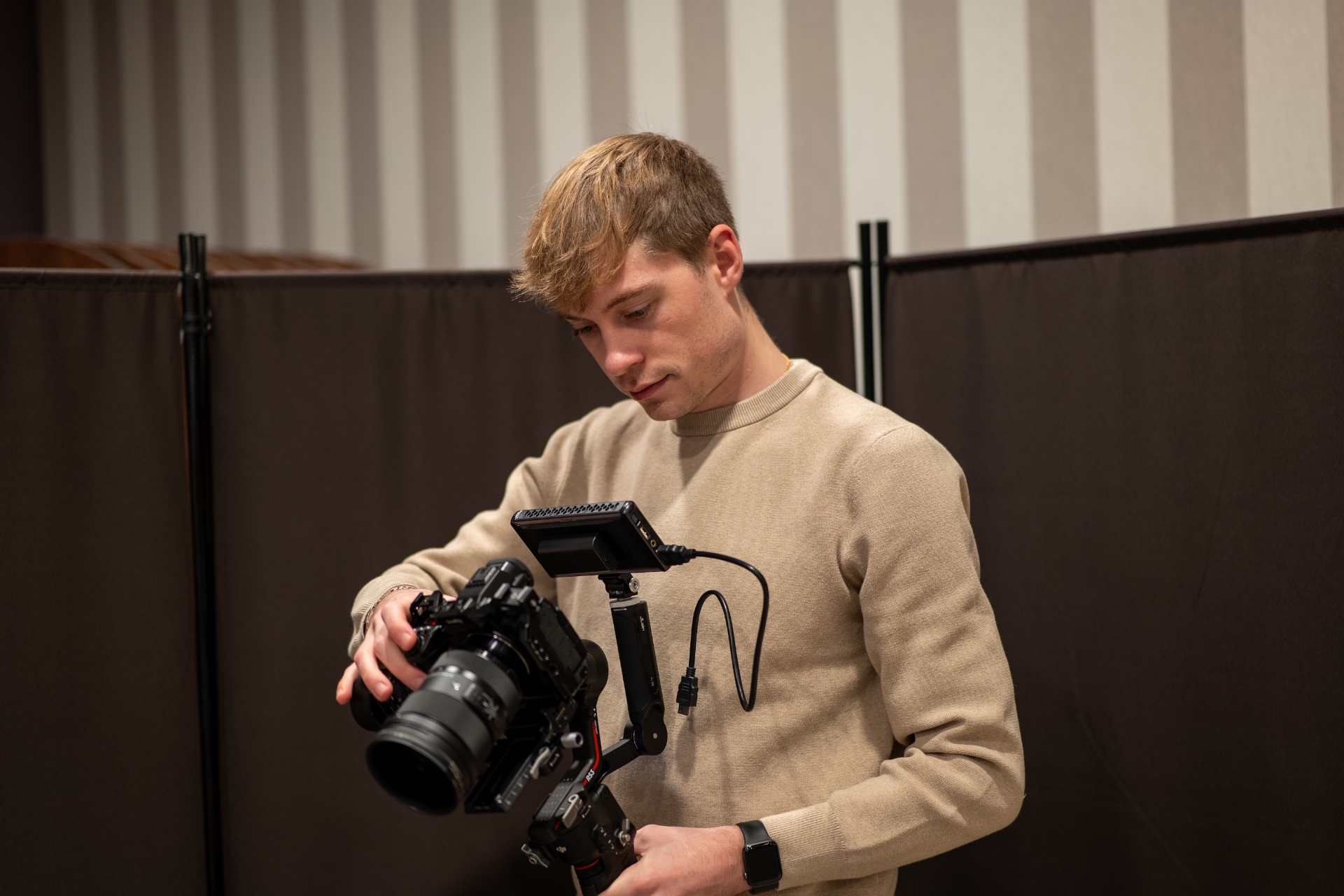 Florian Fattier en tournage